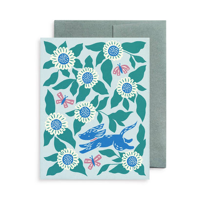 Dogs & Blooms Cards, Box of 8 Assorted