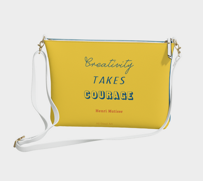 Goldfinch Creativity Vegan Leather Crossbody Bag